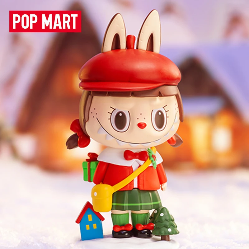 Pop Mart The Monsters Together Christmas Series Blind Box Kawaii Doll Action Figure Toys Muslimb Model Mystery Box