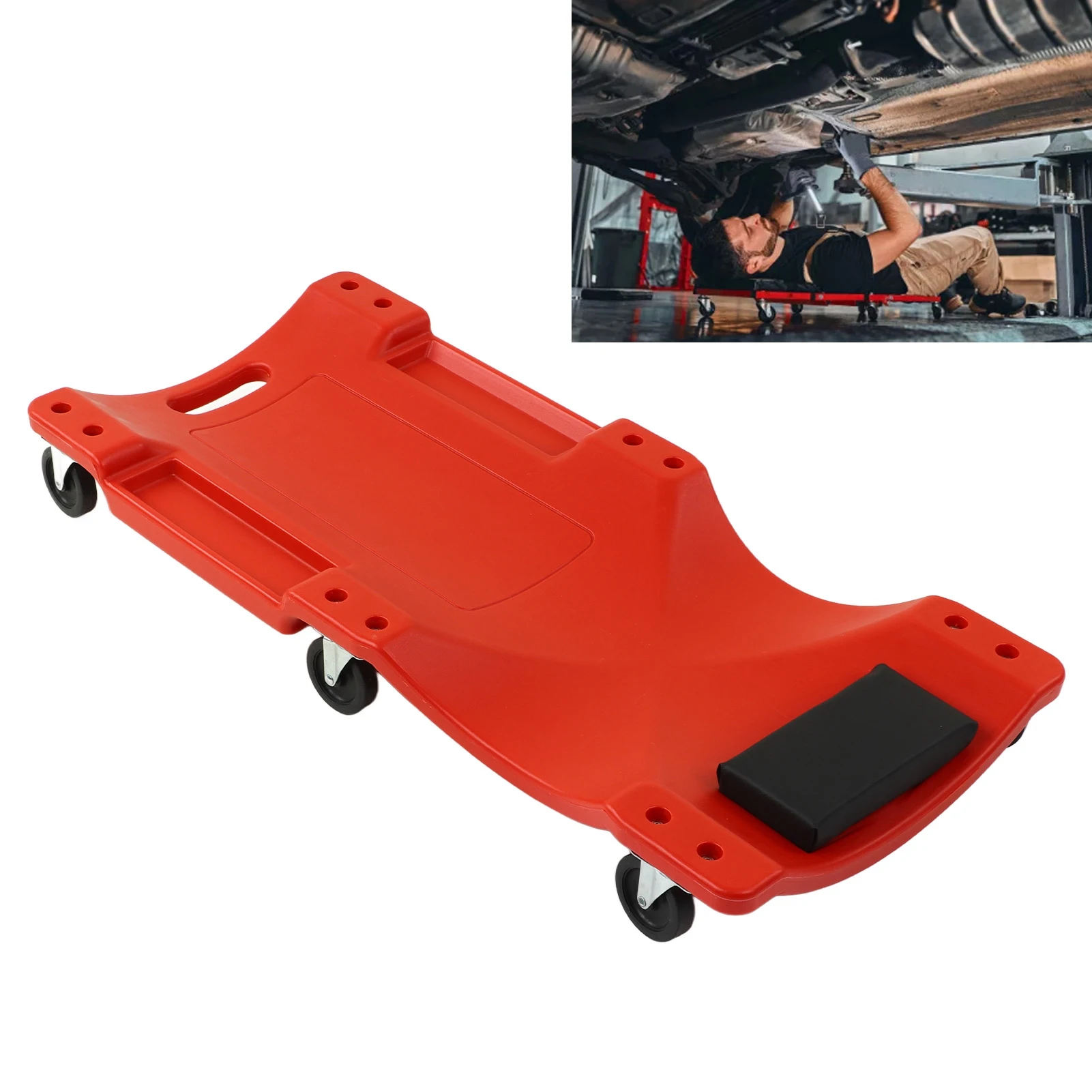 Car Repair Tools 36in Auto Repair Lying Board Car Repairing Deck Bottom Chassis Repair With Padded Headrest