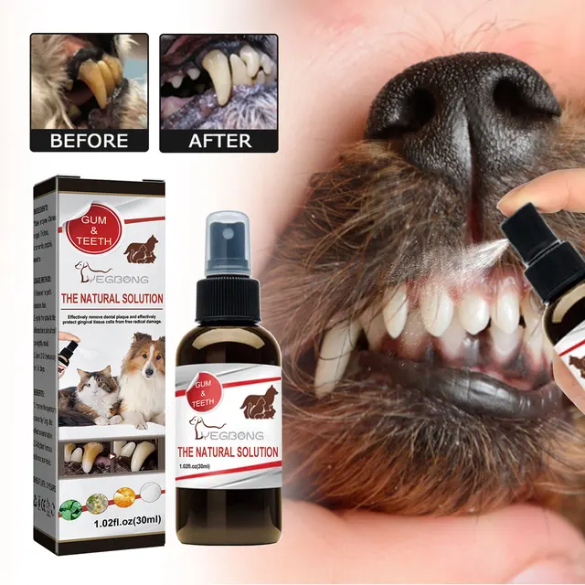 Sb9e69702644e4e2a945451f905b0629bv.jpg Pet Tooth Cleaning Spray Dogs Remove Bad Breath Freshener Cats Oral Cleaning Dental Care Deodorization Spray Pet Supplies 30ml