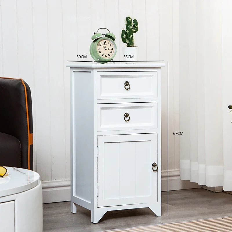 European Bedside Cabinet, Modern Pink Nightstand, Girl Heart Solid Wood Locker, Living Room Furniture Unit, Bedroom Nightstand