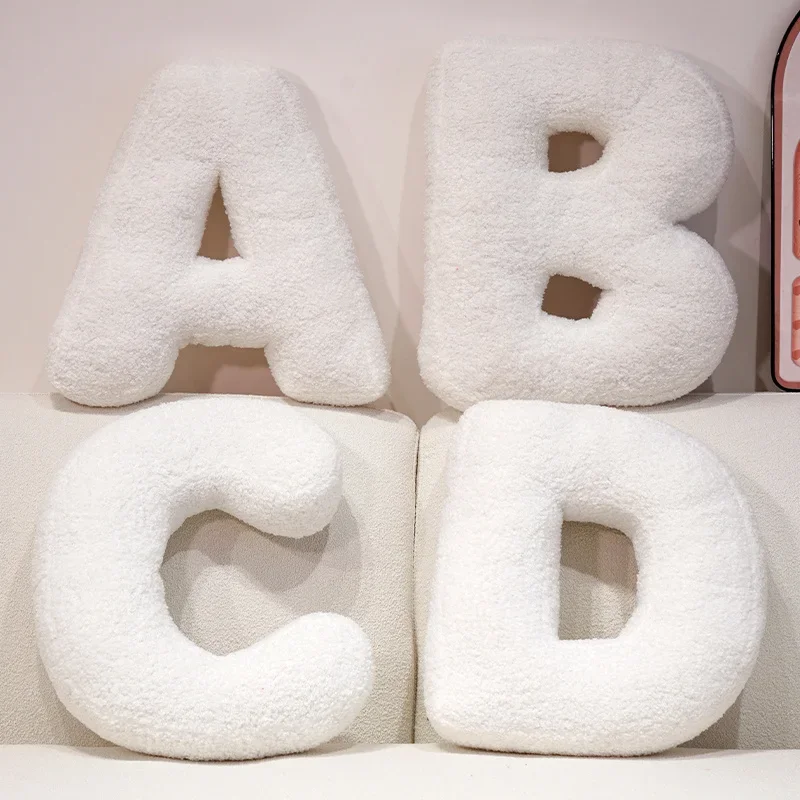 Handcrafted 26-Letter Throw Pillow - Decorative Party Gift for Bedroom and Baby Showers