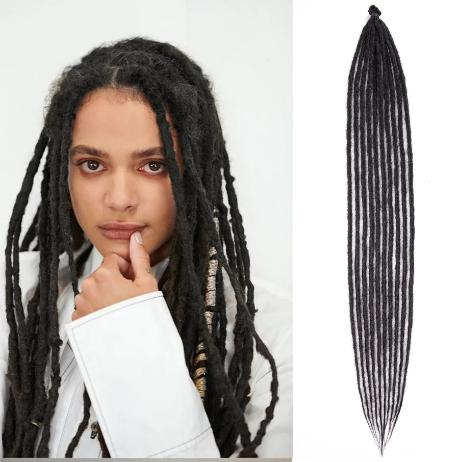 locs, longas, artesanais, extensões de cabelo coloridas, 36 