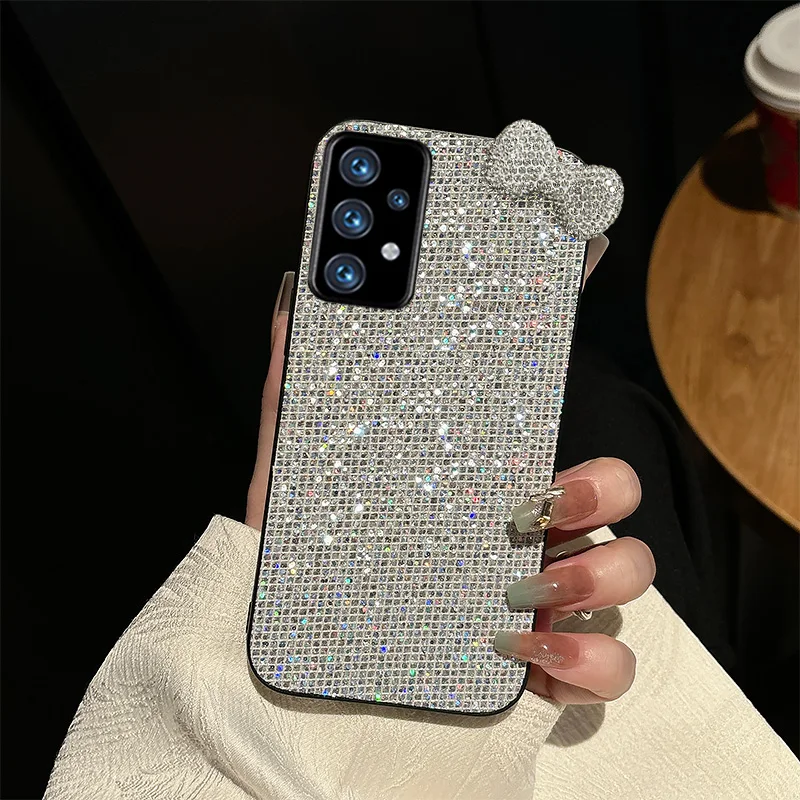 Luxury Shiny 3D Diamond Bowknot Phone Case - Lovely Soft Back Cover
