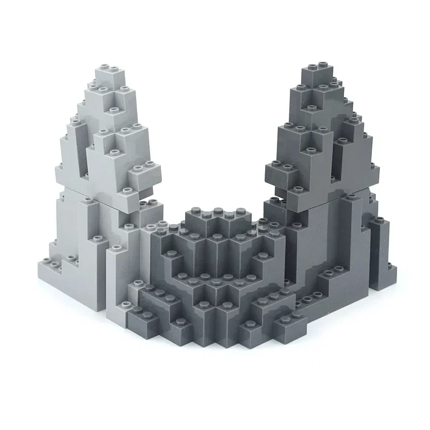 MOC Building Blocks Construction Drawbridge Rock Panel DIY Accessories