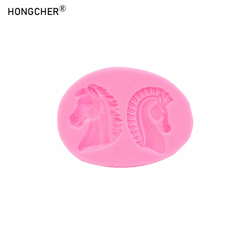 Löwenkopf Pferdekopf Harz-Schmuckzubehör Gießform DIY Handgemachte Schokoladen-Flip-Kuchen Backdekoration Silikonformen – Detail 16