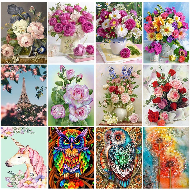 Buy Special Shaped Diamond Art Kits Flower Peinture Diamant Wholesale 5D  Diamond Painting Flowers Pictures For Home Decoration Product on