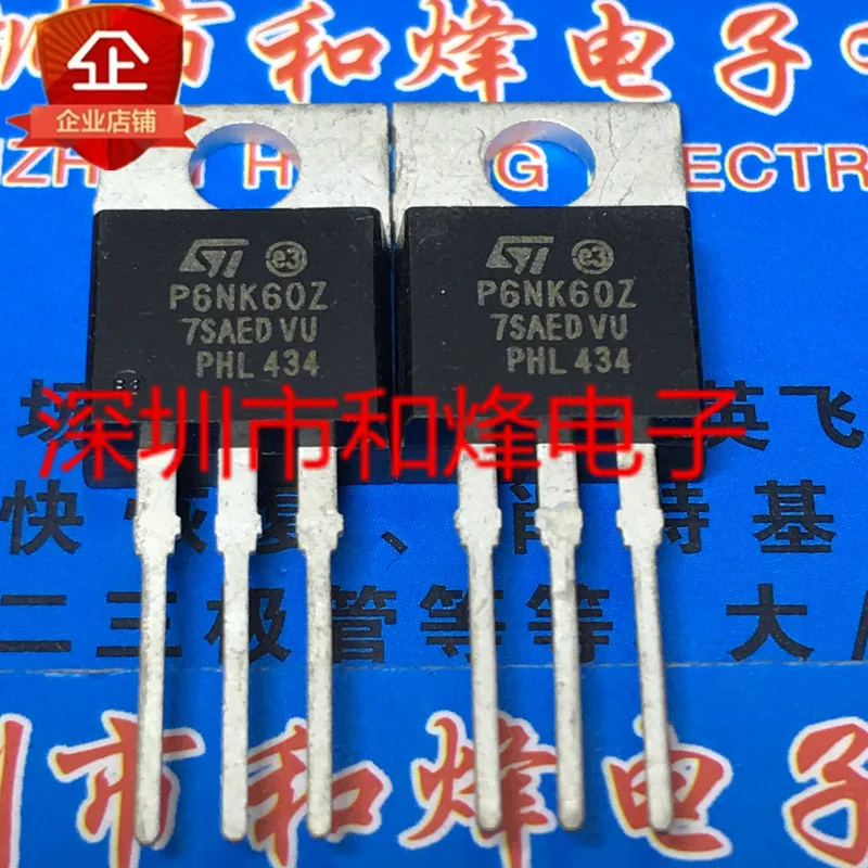 

30 шт. Оригинальный Новый STP6NK60Z P6NK60Z TO-220 600V 6A