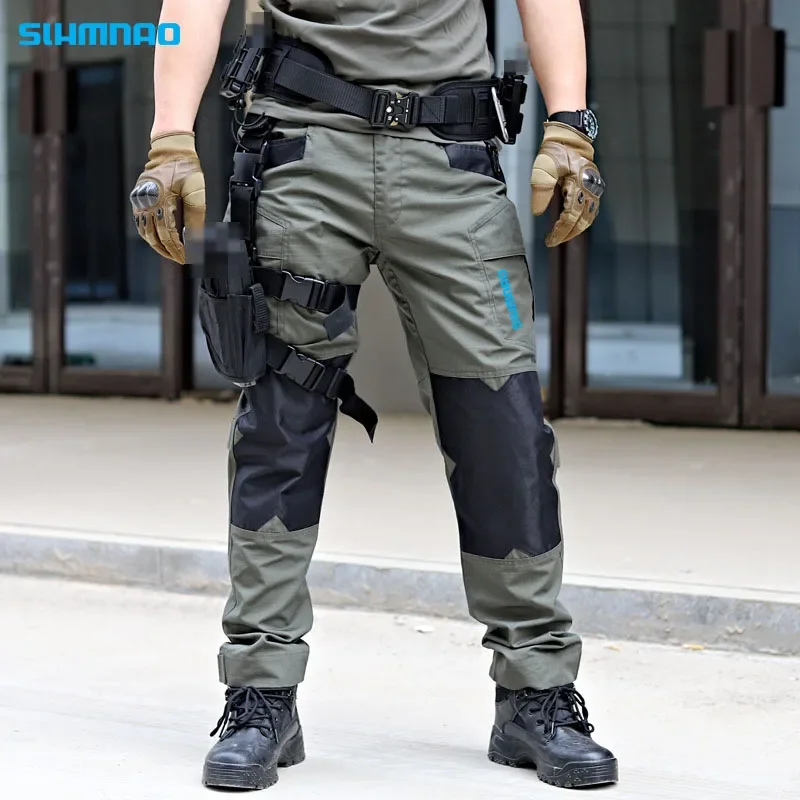 Description Picture 4 of itemOutdoor Wear resistant Tactical Work Pants Men's Camouflage Mountaineering Fishing Spring and Autumn High end Waterproof New