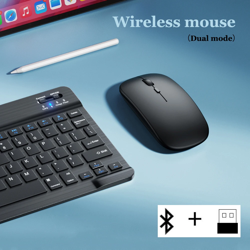 Mouse Wireless Macaron Compatibile Con Bluetooth Mouse Portatile Ergonomico Dual-Mode 2.4G Mouse Portatile Usb Per Pc Laptop Mac Windows