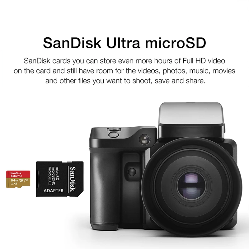 SanDisk Extreme ũ SD ī, ī޶  DJI ٵ,  UHS-I ī, 4K ÷, ũ SDXC A1 A2 U3