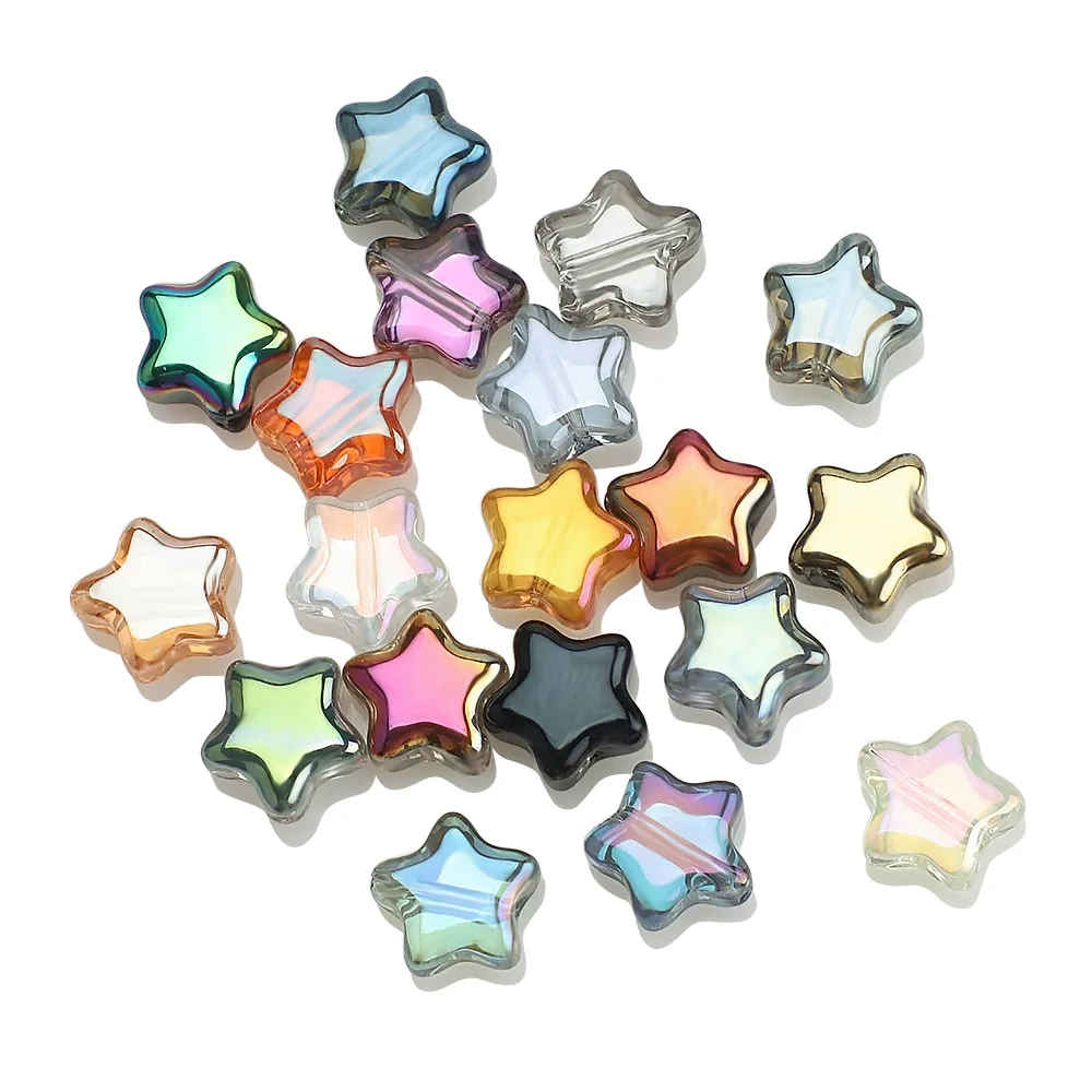 

30Pcs Pentagram AB Color Austrian Crystal Glass Beads Loose Spacer Beads for Necklace Bracelet DIY Jewelry Craft Making Supplies