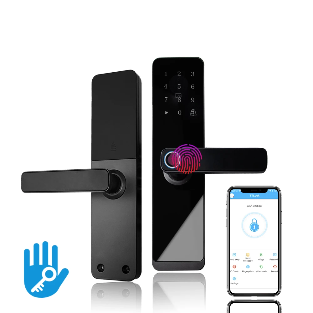 

Smart Door Lock TTlock APP Electronic Door Lock Fingerprint Remote Unlocking Key NFC Card Password Lock