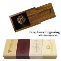1pcs Free Laser Engraving Wooden Box With Sliding Top Storage Box for Necklace Ring Jewelry Or USB Free Printing Custom Wood Box 1