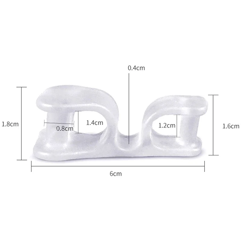 Neue 2 stücke Hallux Valgus Fußpflege Pediküre Silikon Gel Haarglätter Zwei Loch Zehenspreizer Finger Schutz Bunion Teller – Detail 1