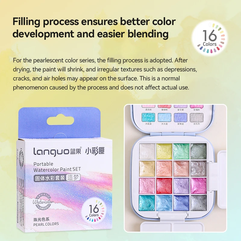 16-Color Portable Watercolor Set 5
