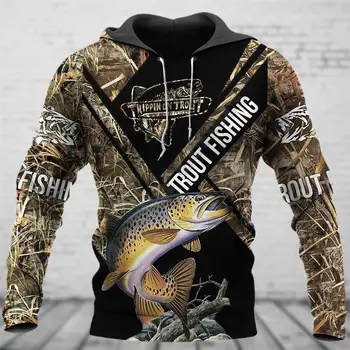 Men’s 3D Fish Print Hoodie 1
