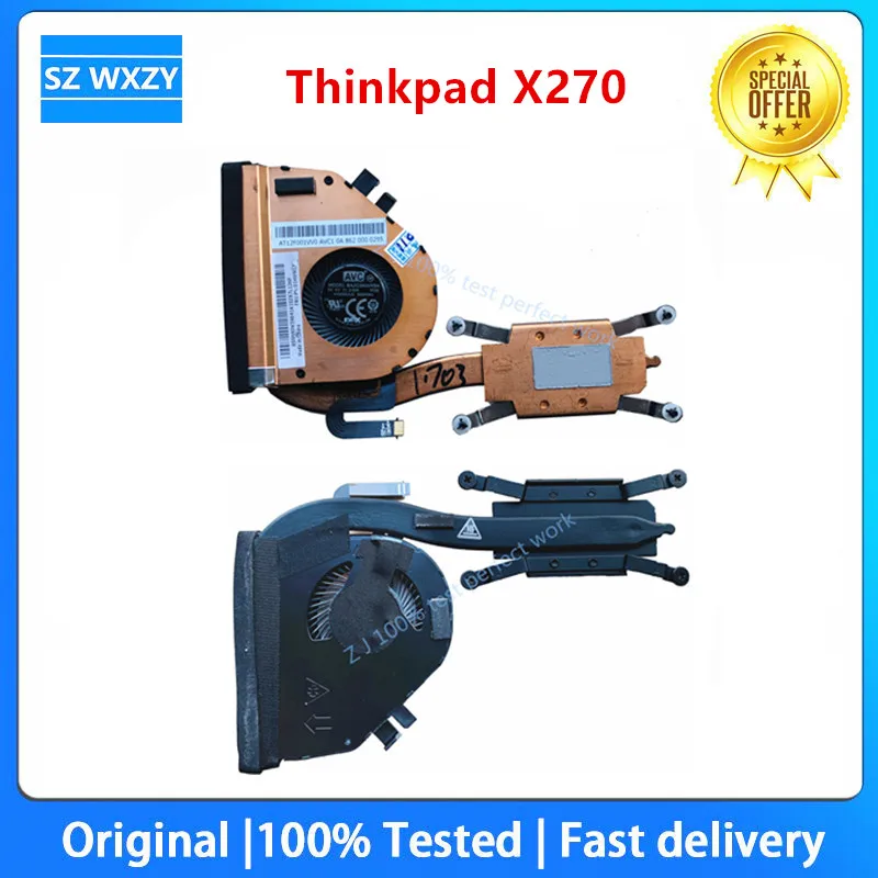 New Original For Lenovo Thinkpad X270 Laptop Cpu Cooling Fan Heatsink