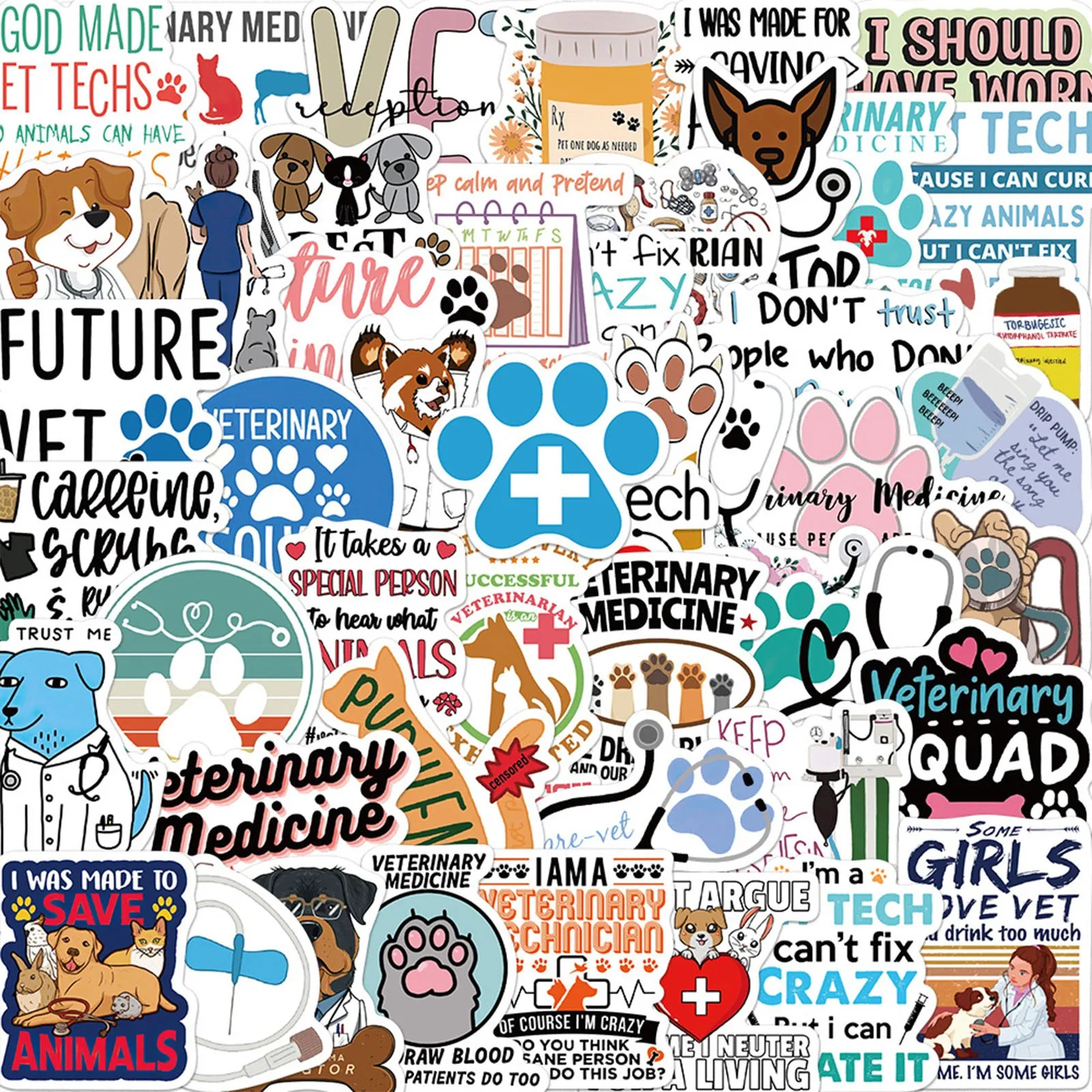 Sticker Crafts for Toddlers 2-4 Years Cartoon Veterinary Waterproof Sticker  Suitcase Guitar Notebook DIY Homecoming Photo Props - AliExpress