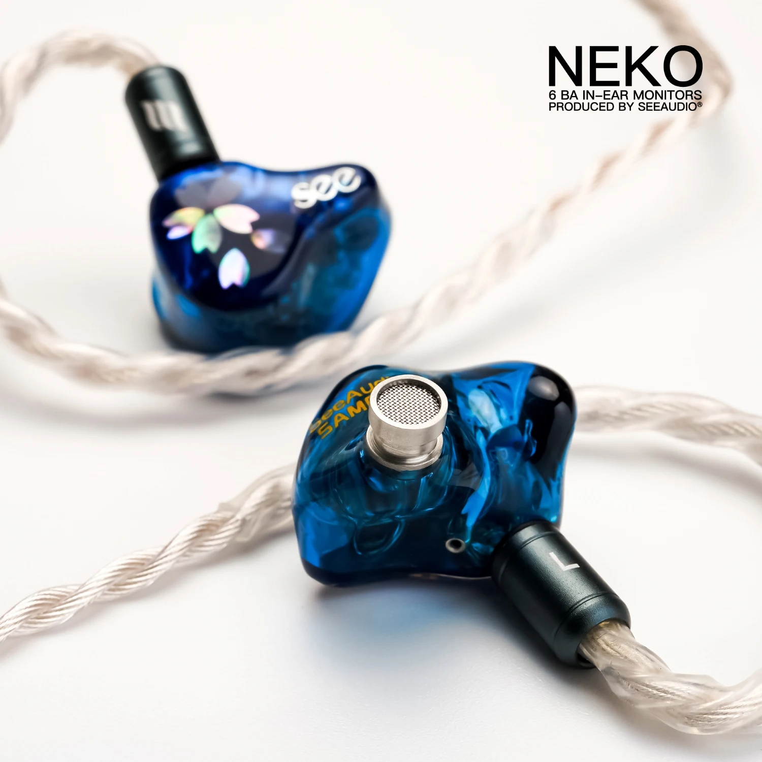 Мониторы-вкладыши SeeAudio Neko 6BA, 6 сбалансированных арматурных драйверов, IEMs с посеребрением EA CADMUS OCC, 2-контактный кабель 0,78, 3,5 мм + 4,4 мм