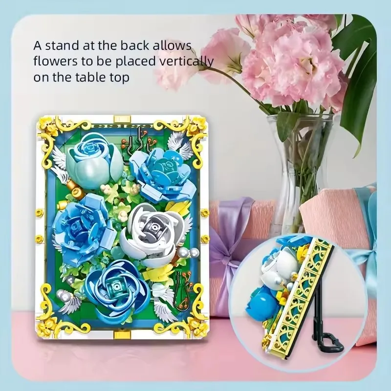 MOC Creative Expert Ideas City Midsummer Voyages DIY Painting Building Blocks Preserved Flowers Plants Christmas Gifts Children