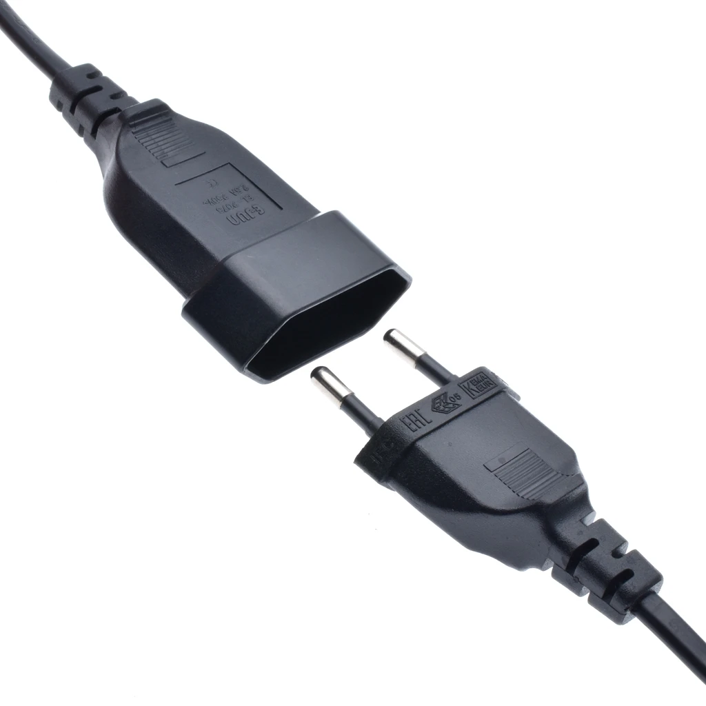 Premium European 2-Prong Power Extension Cord – VDE Certified Copper Cable, Multiple Lengths Available