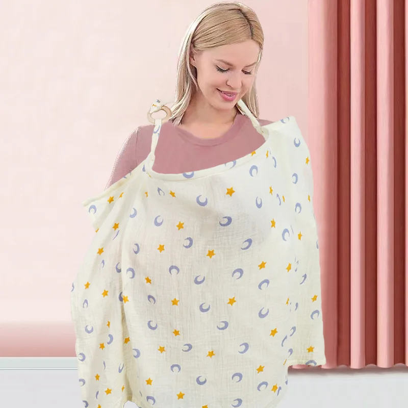 Maternity Print Fashion Breastfeeding Cover Baby Outdoor Stroller Cover Blanket Cotton Nursing For Newborn Mommy Shawl