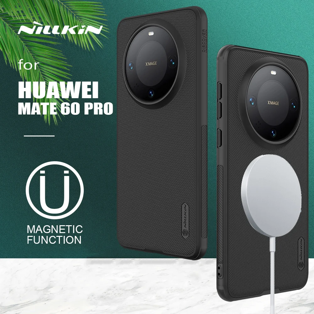 

Чехол для Huawei Mate 60 / 60 Pro / 60 Pro Plus, суперматовый чехол Nillkin, Магнитный чехол с мягкими краями для Huawei Mate 60 Pro, чехол