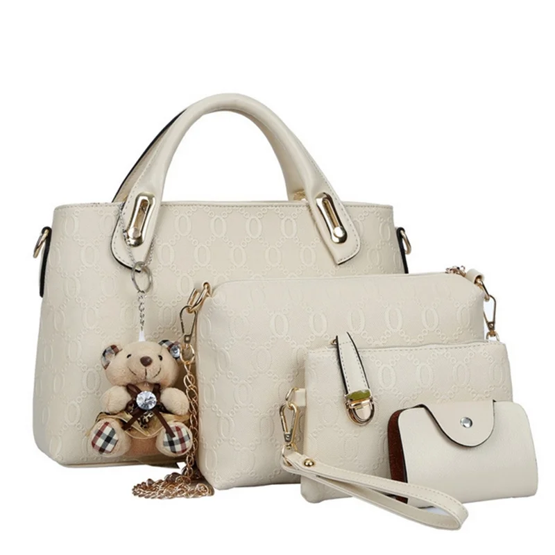 متعددة الوظائف 4 قطعة/المجموعة المرأة حقيبة بو الج...