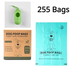 Eco-Friendly Biodegradable Pet Waste Bags with Dispenser (17 Rolls Holder Blue)
