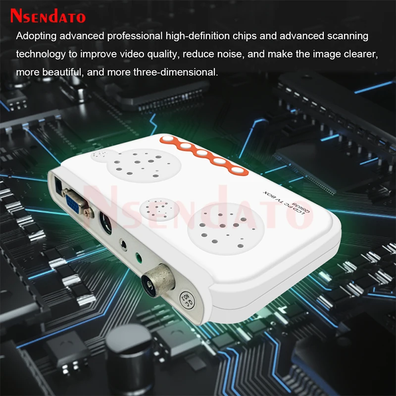 External LCD CRT TV Tuner Box AV To VGA Analog TV Receiver Tuner 1080P TV Receiver Box With Remote Control for HDTV PC Monitor