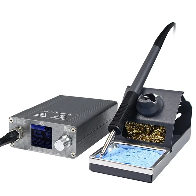

T12-X PLUS Soldering Station Electronic Soldering Iron With Tips For PCB Repair Phone Board Welding Repair Tools EU Plug