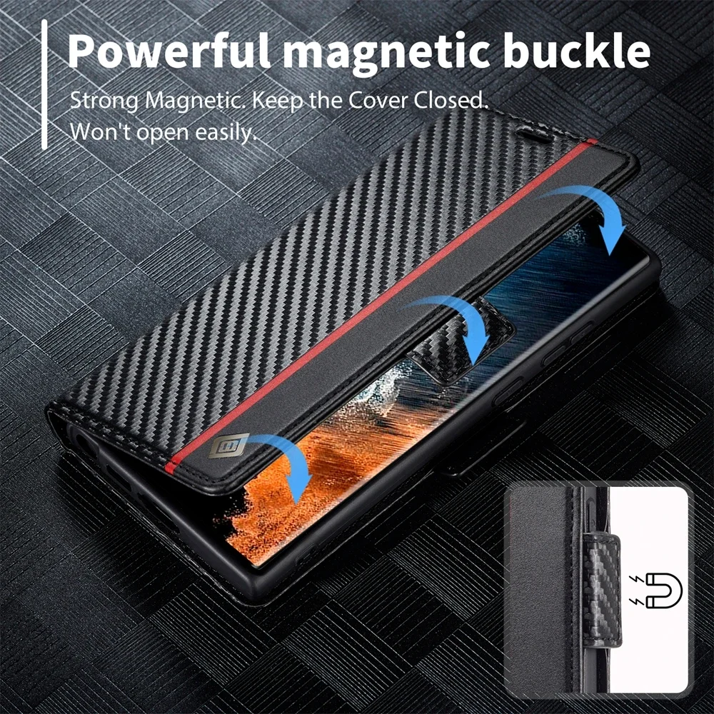 Premium Wallet Flip Phone Case with Magnetic Closure and Card Slots