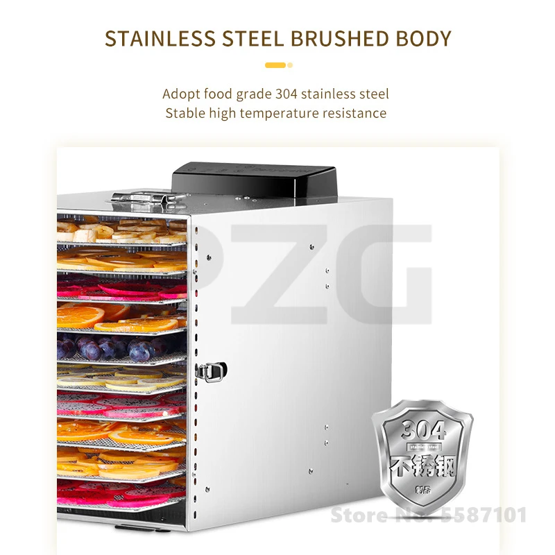 16 Layers Food Dehydrator Home Fruit Raisins Drier Dehydrator Meat Fish Banana Food Vegetables Dehydrator Dryer Drying Machine 2