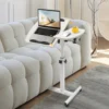 Rolling laptop sofa table, bed food tray table stand, height and angle adjustable, podium table, computer table 3