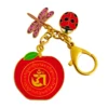 2025 Harmony Apple With Ladybug & Dragonfly Keychain w5630 5