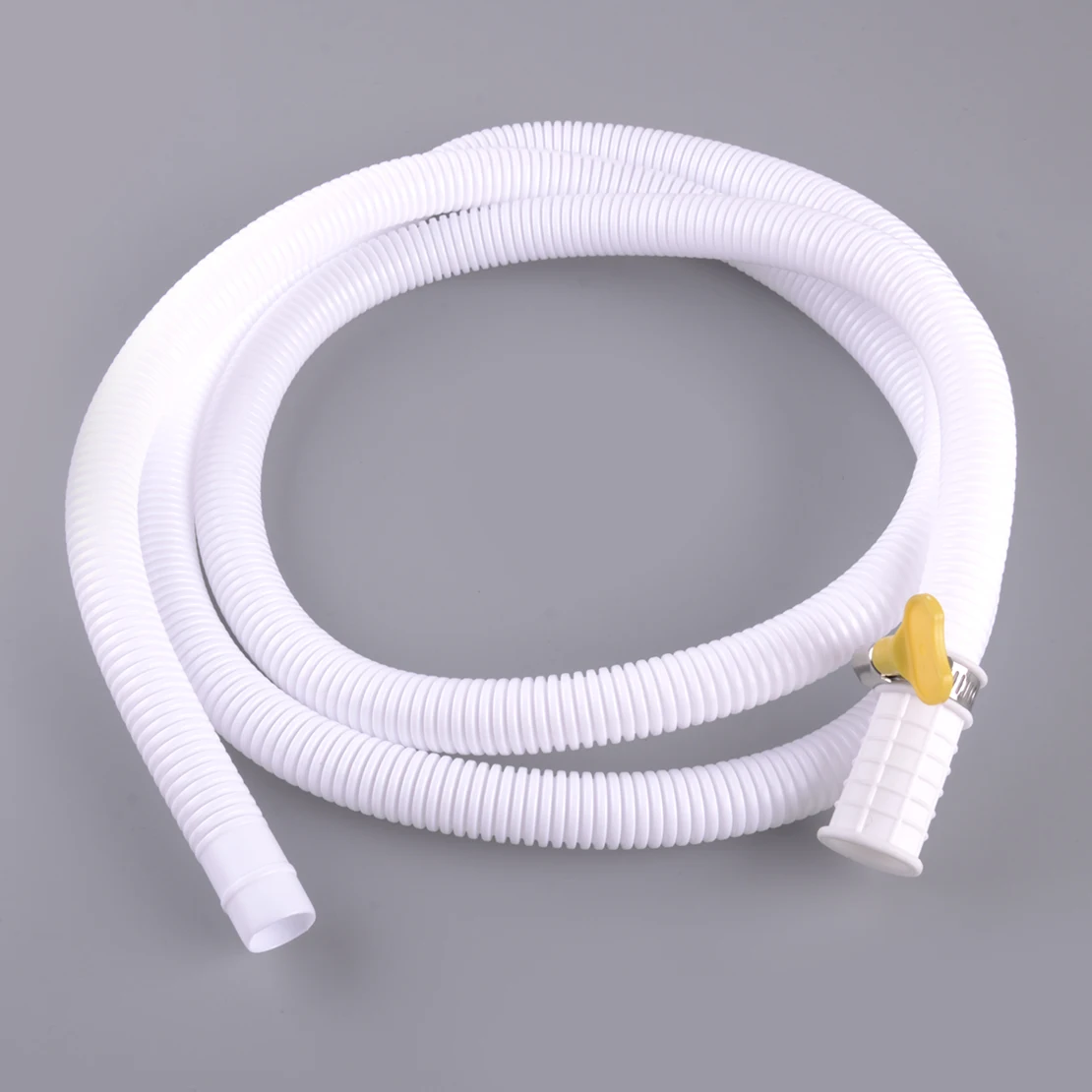 

2m 6.6ft Air Conditioner Drain Pipe Outlet Extension Hose with Clamp AC Units 16mm ID White PE