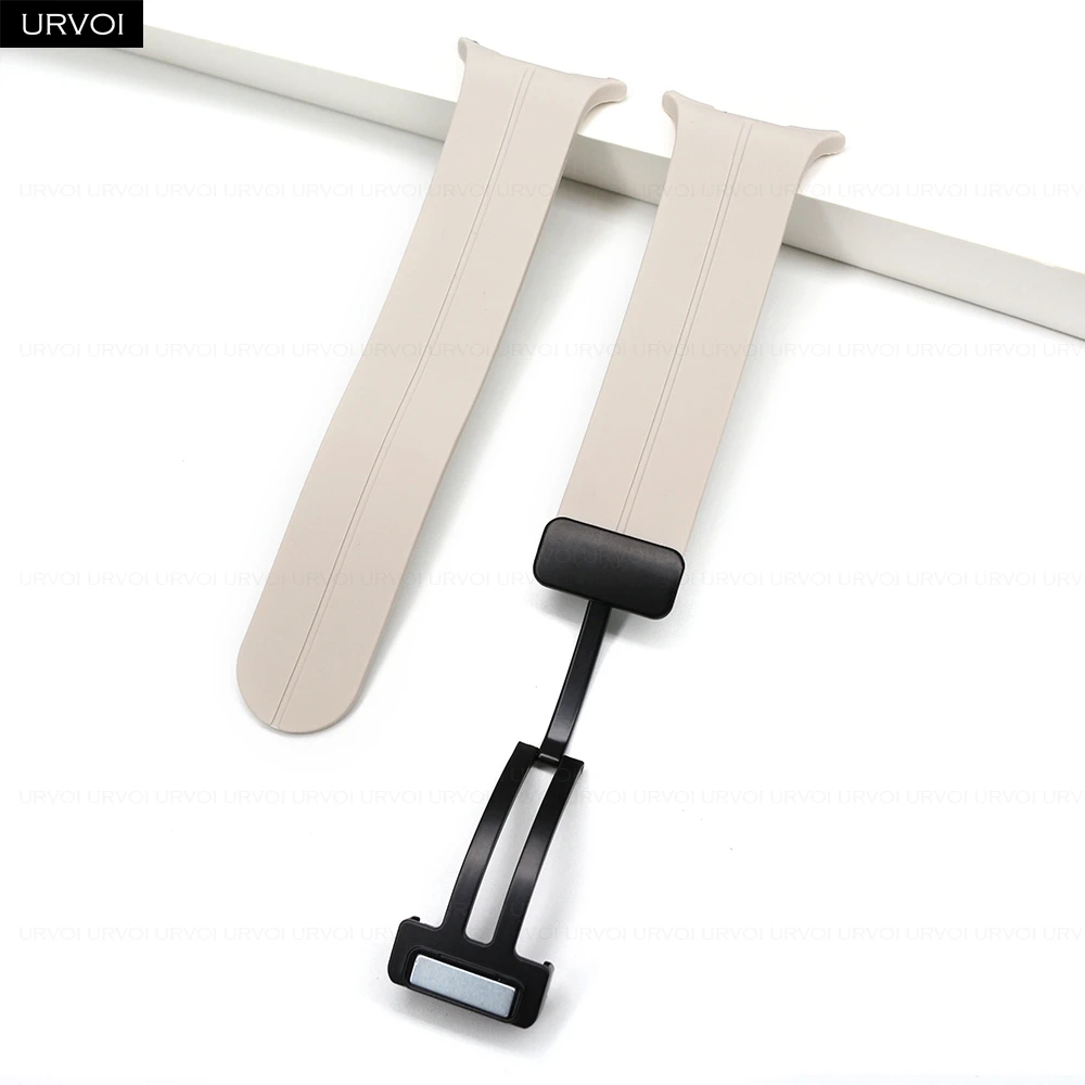 URVOI Silicone Strap with Magnetic D Buckle for Easy Wear and Quick Switching
