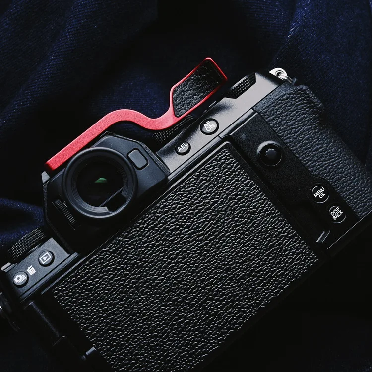Thumb Rest Thumb Grip Hot Shoe Cover Per Fuji Xs10 X S10 Fujifilm Alluminio Realizzato Con Adesivo In Pelle