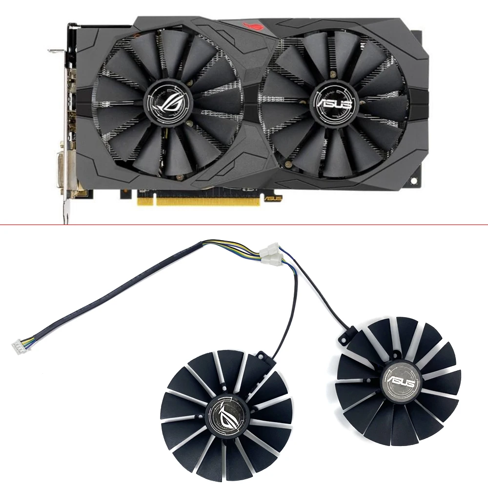 Nuova Ventola Di Raffreddamento 95Mm 4Pin Pld10010S12Hh T129215Sm Per Asus Rog Strix Dual Rx 470 570 Per Amd Rx470 Rx570 Ventole Per Schede Video Da G