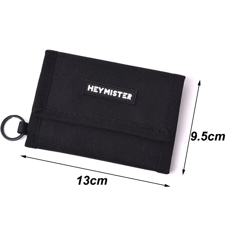 Fashion Youth Trifold Wallets Oxford Cloth Students Sling Neck Bag Short-Style Wallets Hasp Coin Purse Card Holder Case