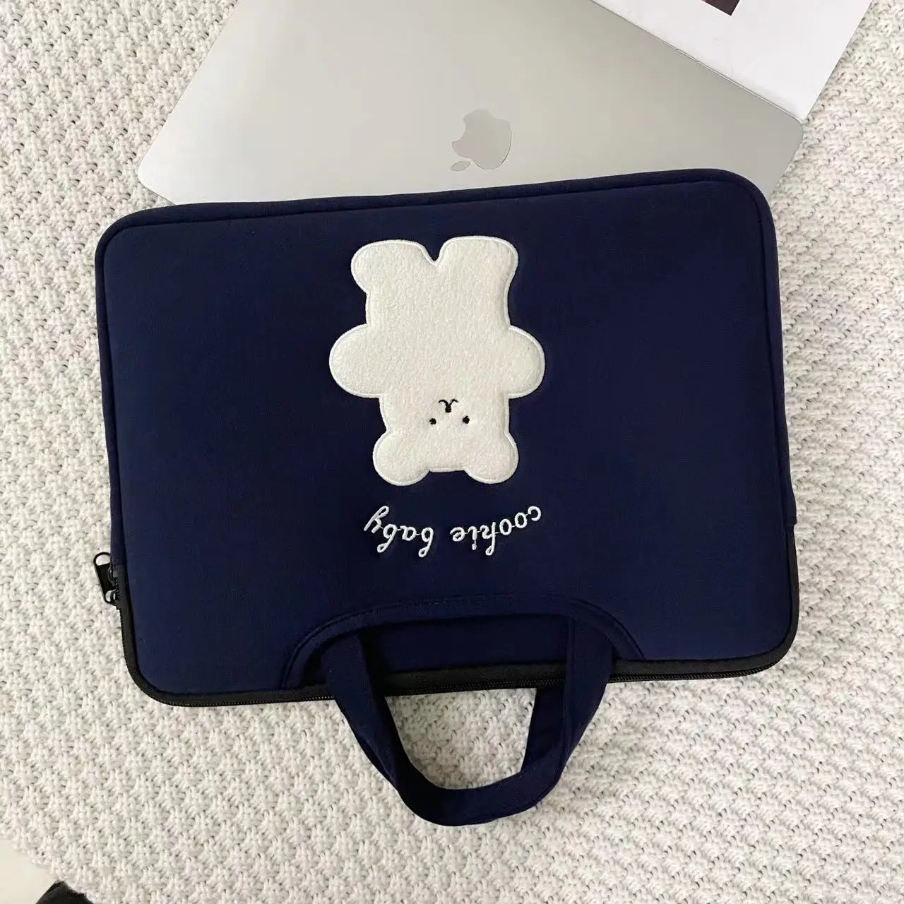 Bolsa Bonito do Computador do Urso Bolsa Macio do Forro para o Macbook Air 13.3 Lenovo Huawei hp Portátil Malote da Caixa da Tabuleta 13 14 15.6 - Imagem 6