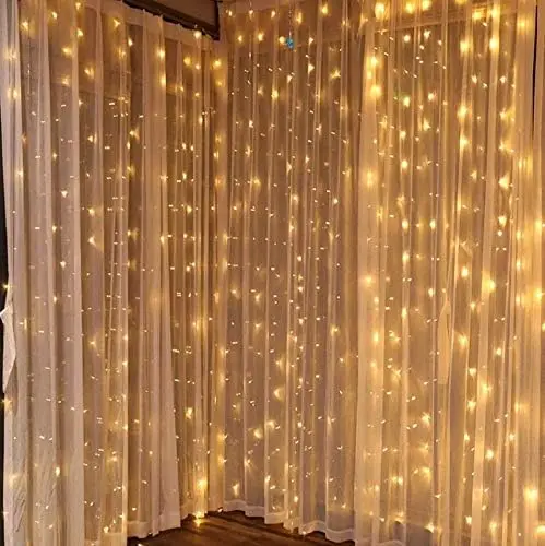 Enchanting USB-Powered Fairy Curtain Lights with Remote Control - Waterproof String Lights for Indoor & Outdoor Decor