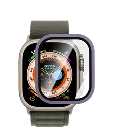 Premium Metal Frame with Tempered Glass Screen Protector - Full Coverage & Anti - Fall Protection (PURPLE)