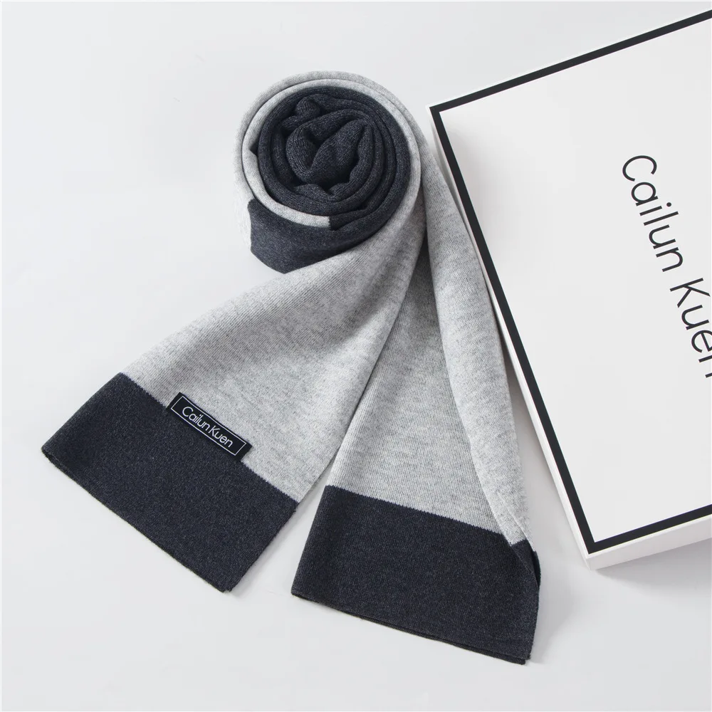 European Version Wool Scarf Men Women Soft Warm Winter Autumn Korean Version Fashion Business Versatile Muffler Thermal Male