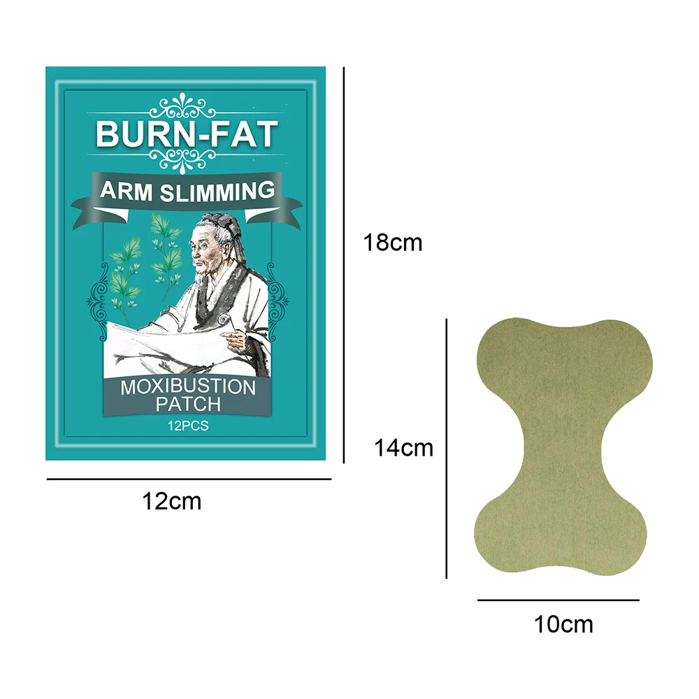 Body Repairing Patches 12pcs Extra Strong Fat Burning Warm Moxibustion Hot Compress