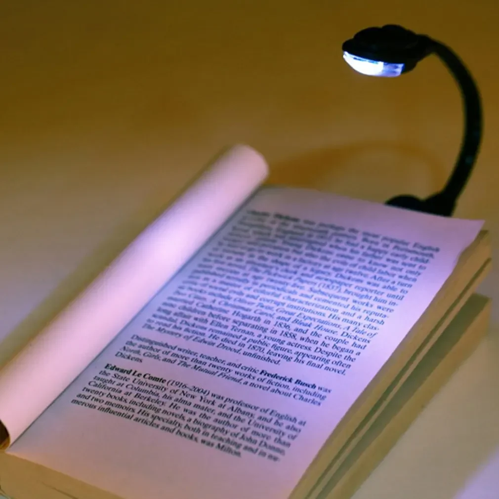 Led Book Light Mini Clip-On Flexible Bright LED Lamp Light Book Reading Lamp for Travel Bedroom Reader Christmas Gifts led light book light mini led light