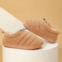Smile Winter Outdoor Thickened Warm All Inclusive Slippers Indoor Adjustable Button Cotton Shoes Non-slip Fleece Cotton Shoes 1