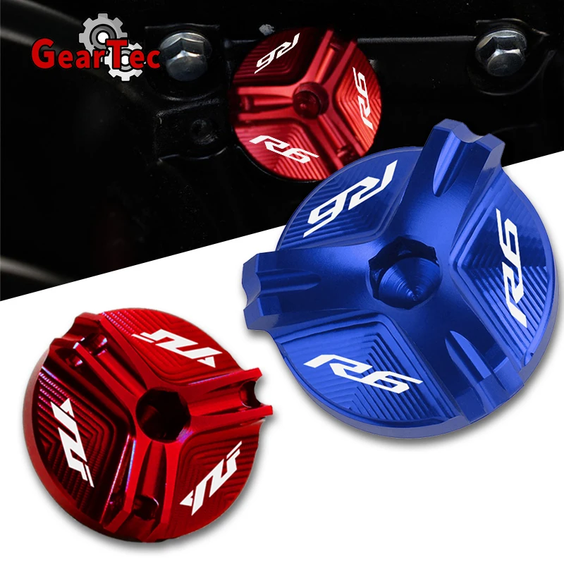 

For YAMAHA R1 R3 R6 YZF R1 R3 R6 YZFR6 2015 2017 2020 2021 Motorcycle Accessories CNC Aluminum Engine Oil Filler Cap Plug Cover