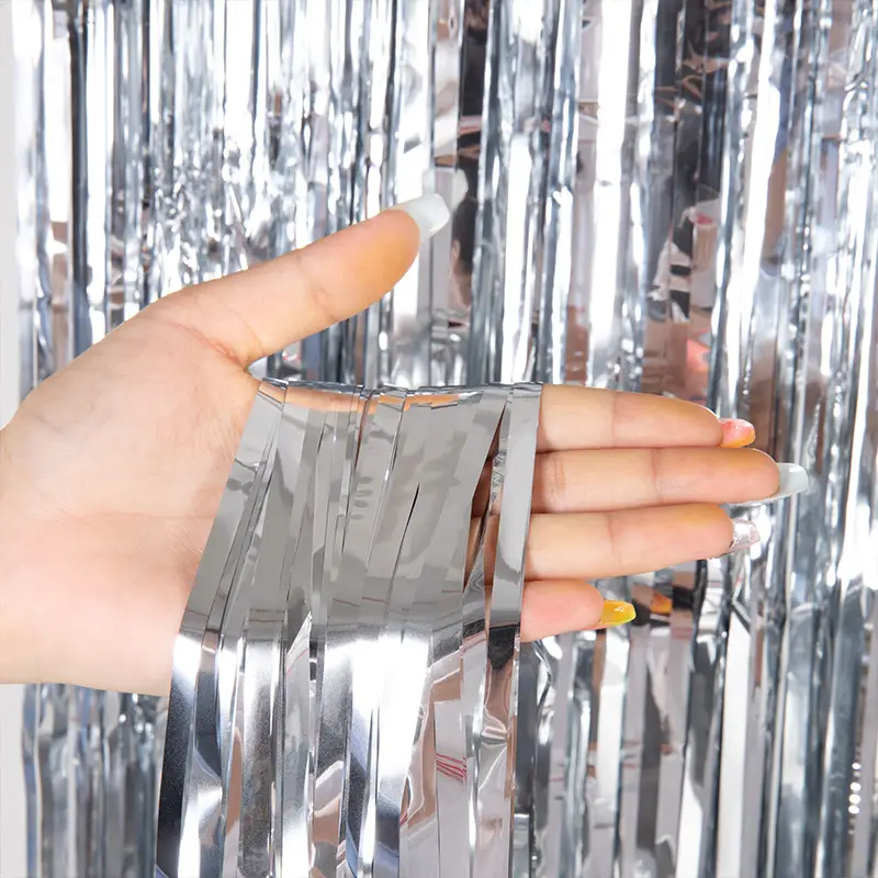 Cheap as a Party Metallic Tinsel Foil Fringe Curtains Backdrop for Birthday New Year Eve Party Photo Wedding Decor - Image 13