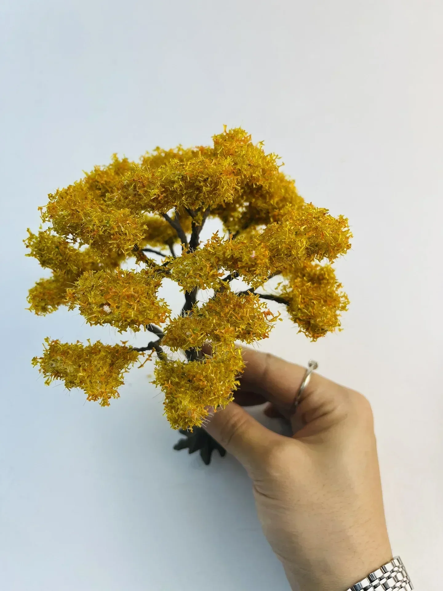 sand table microlandscape model simulation golden ginkgo leaf scene setting props decoration miniatures diy miniature house 4